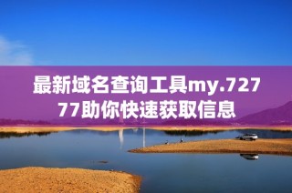 最新域名查询工具my.72777助你快速获取信息