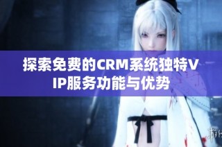 探索免费的CRM系统独特VIP服务功能与优势