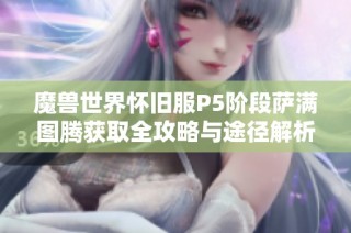 魔兽世界怀旧服P5阶段萨满图腾获取全攻略与途径解析