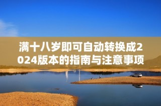 满十八岁即可自动转换成2024版本的指南与注意事项