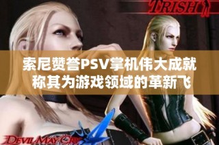 索尼赞誉PSV掌机伟大成就 称其为游戏领域的革新飞跃