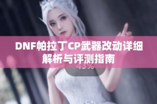 DNF帕拉丁CP武器改动详细解析与评测指南