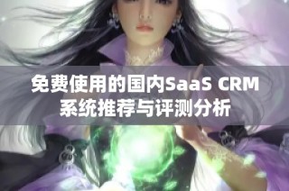 免费使用的国内SaaS CRM系统推荐与评测分析