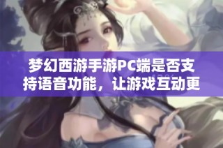 梦幻西游手游PC端是否支持语音功能，让游戏互动更无界限