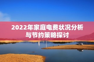 2022年家庭电费状况分析与节约策略探讨