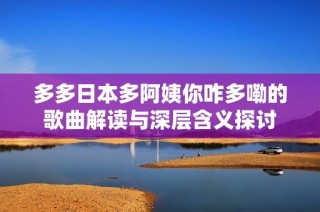 多多日本多阿姨你咋多嘞的歌曲解读与深层含义探讨