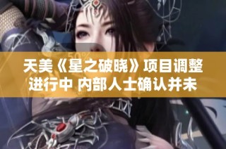 天美《星之破晓》项目调整进行中 内部人士确认并未解散团队成员分流重组