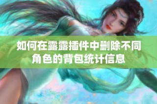 如何在露露插件中删除不同角色的背包统计信息