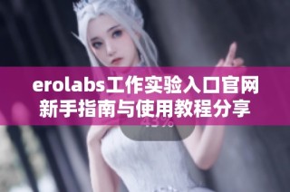 erolabs工作实验入口官网新手指南与使用教程分享