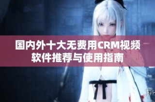 国内外十大无费用CRM视频软件推荐与使用指南