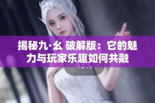 揭秘九·幺 破解版：它的魅力与玩家乐趣如何共融