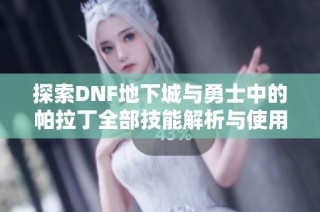 探索DNF地下城与勇士中的帕拉丁全部技能解析与使用技巧