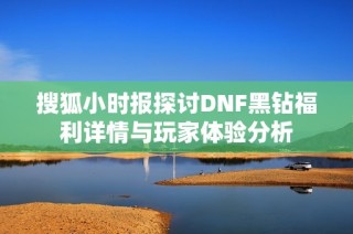 搜狐小时报探讨DNF黑钻福利详情与玩家体验分析