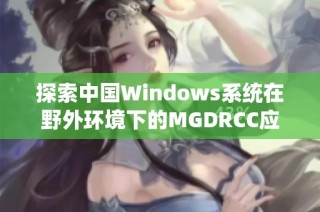 探索中国Windows系统在野外环境下的MGDRCC应用与挑战