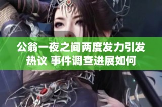 公翁一夜之间两度发力引发热议 事件调查进展如何