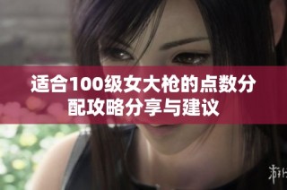 适合100级女大枪的点数分配攻略分享与建议