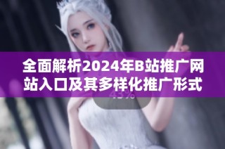 全面解析2024年B站推广网站入口及其多样化推广形式