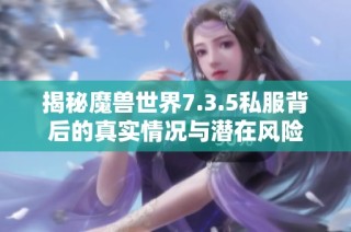 揭秘魔兽世界7.3.5私服背后的真实情况与潜在风险