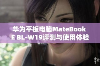 华为平板电脑MateBook E BL-W19评测与使用体验分享