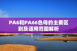 PA6和PA66色母的主要区别及适用范围解析