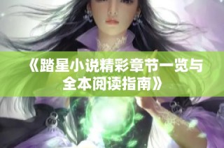 《踏星小说精彩章节一览与全本阅读指南》
