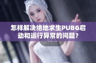 怎样解决绝地求生PUBG启动和运行异常的问题？