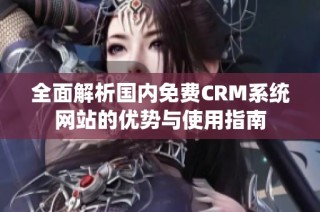 全面解析国内免费CRM系统网站的优势与使用指南