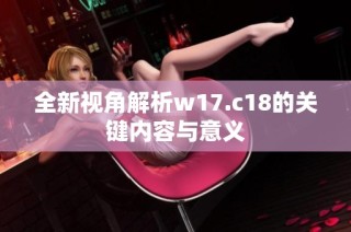 全新视角解析w17.c18的关键内容与意义