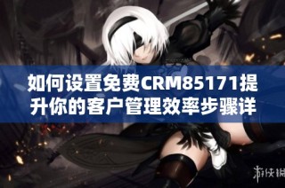 如何设置免费CRM85171提升你的客户管理效率步骤详解