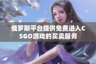 俄罗斯平台提供免费进入CSGO游戏的买卖服务