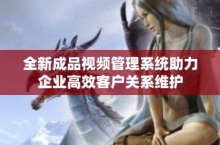 全新成品视频管理系统助力企业高效客户关系维护