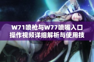 W71喷枪与W77喷嘴入口操作视频详细解析与使用技巧分享