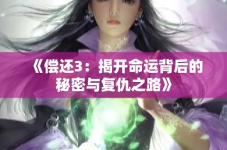 《偿还3：揭开命运背后的秘密与复仇之路》