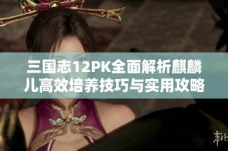 三国志12PK全面解析麒麟儿高效培养技巧与实用攻略分享