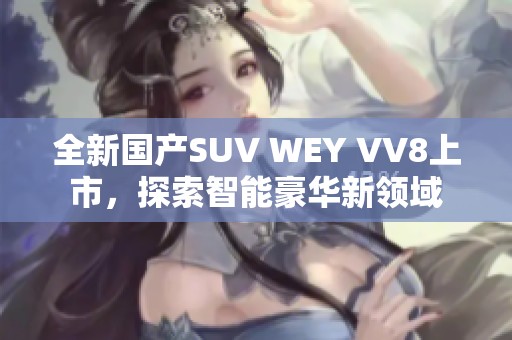 全新国产SUV WEY VV8上市，探索智能豪华新领域