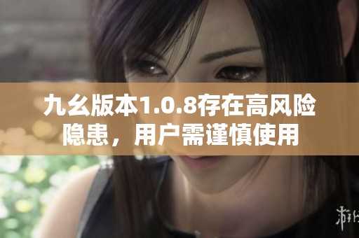 九幺版本1.0.8存在高风险隐患，用户需谨慎使用
