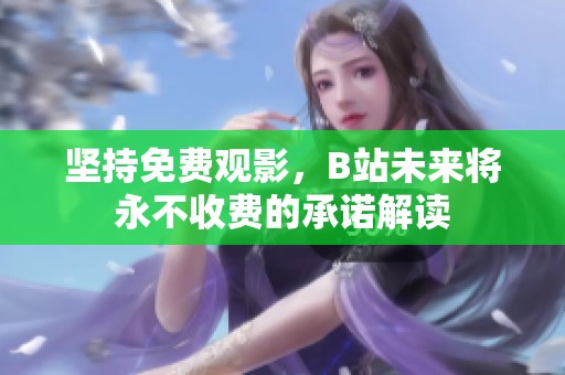 坚持免费观影，B站未来将永不收费的承诺解读