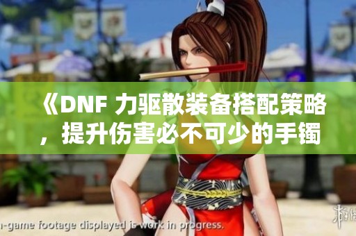 《DNF 力驱散装备搭配策略，提升伤害必不可少的手镯与项链选择》