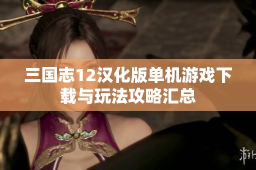 三国志12汉化版单机游戏下载与玩法攻略汇总
