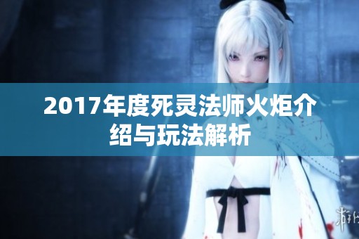 2017年度死灵法师火炬介绍与玩法解析