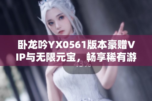 卧龙吟YX0561版本豪赠VIP与无限元宝，畅享稀有游戏体验