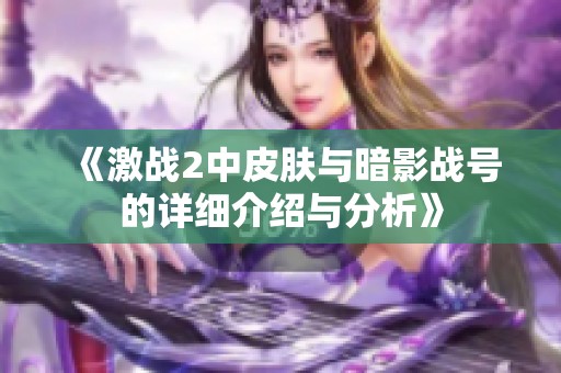 《激战2中皮肤与暗影战号的详细介绍与分析》