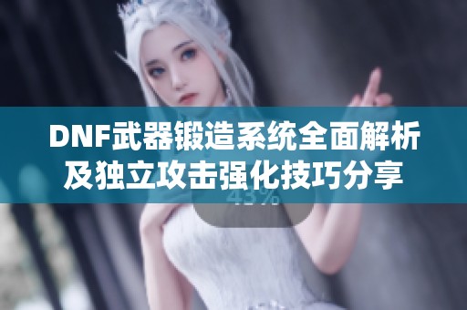 DNF武器锻造系统全面解析及独立攻击强化技巧分享