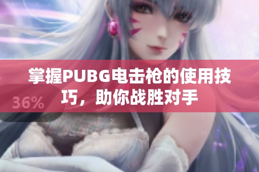 掌握PUBG电击枪的使用技巧，助你战胜对手