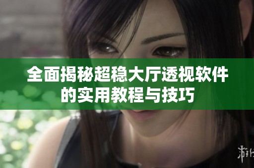 全面揭秘超稳大厅透视软件的实用教程与技巧