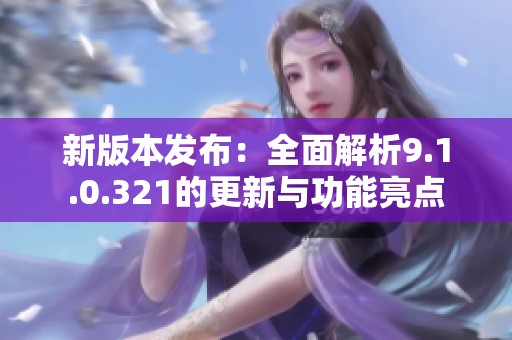 新版本发布：全面解析9.1.0.321的更新与功能亮点