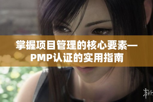 掌握项目管理的核心要素—PMP认证的实用指南