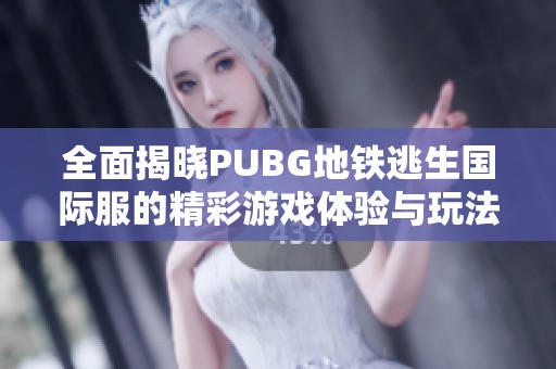 全面揭晓PUBG地铁逃生国际服的精彩游戏体验与玩法攻略