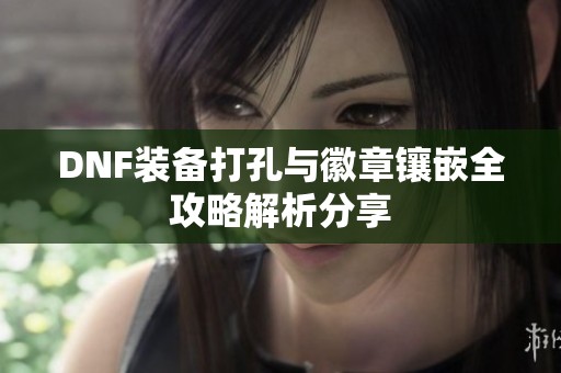 DNF装备打孔与徽章镶嵌全攻略解析分享