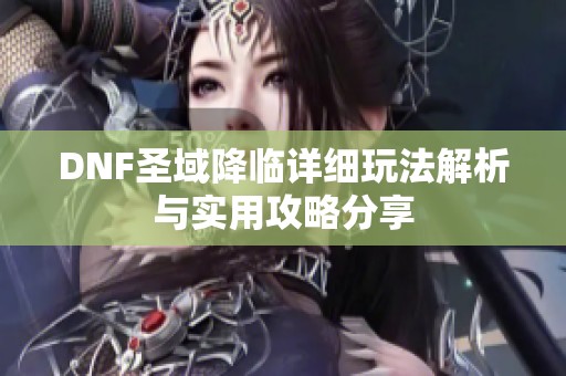DNF圣域降临详细玩法解析与实用攻略分享